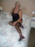 old lady in nylons